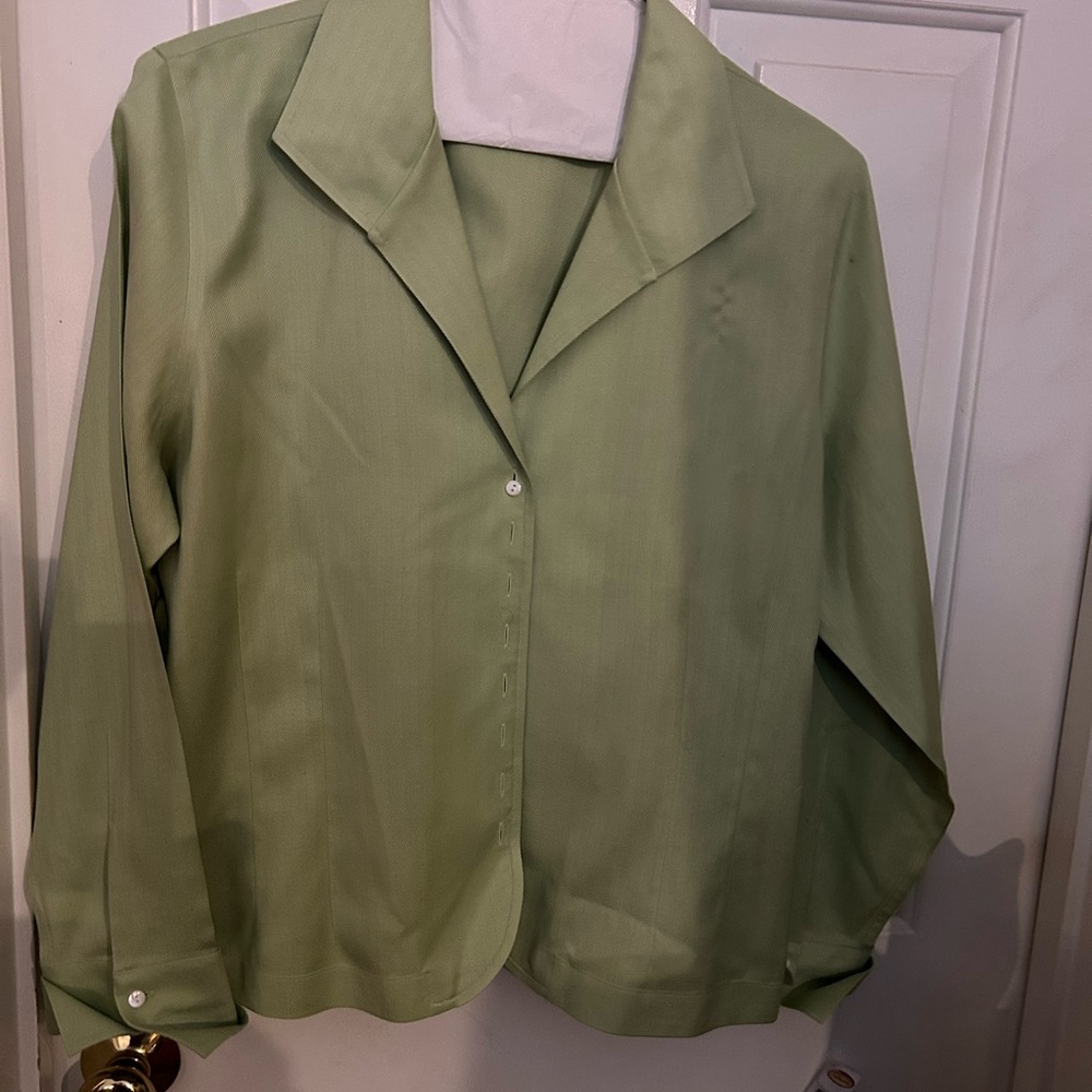 Talbots Sage Green Blouse